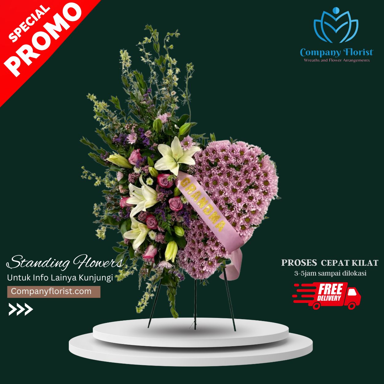 Standing Flowers Love Anniversary Edition – Company Florist